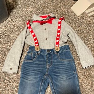 Cat and Jack Toddler Boy Valentines outfit